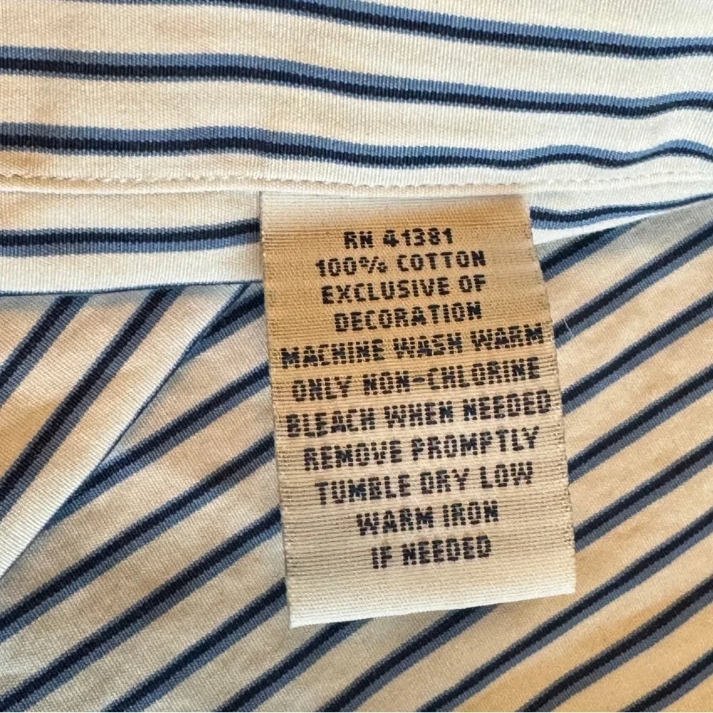 Ralph Lauren Blue White Stripe Slim Fit Men’s Shirt XL